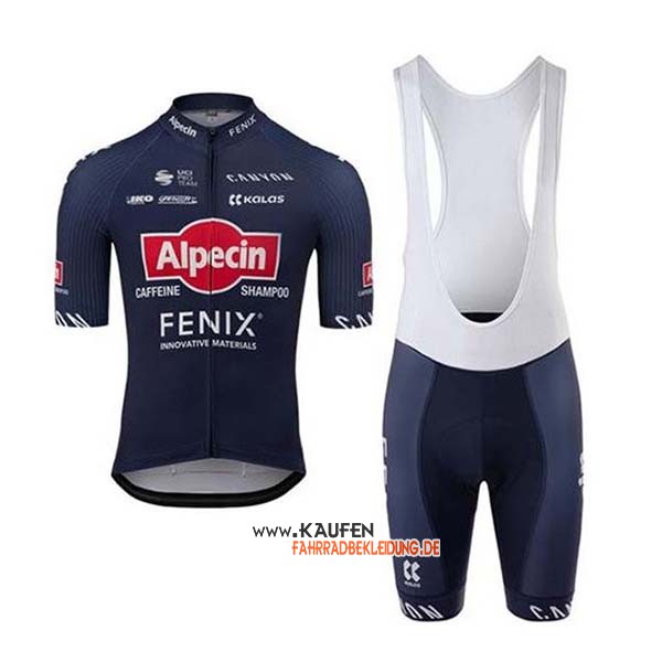 Alpecin Fenix Kurzarmtrikot 2020 und Kurze Tragerhose Blau Rot